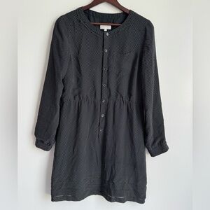 A.P.C. Clemence Dress black white Faux‎ Noir polka-dot 100 silk Women Medium